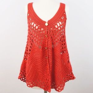 FREE PEOPLE Crochet Tank Top